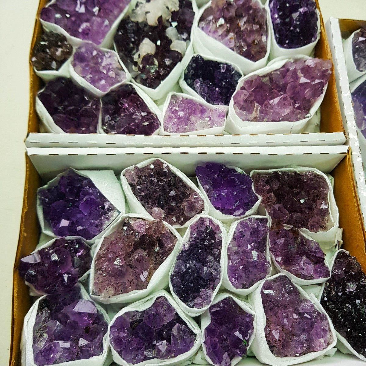 Amethyst Cluster Tray - A Grade (9pc-14pc) Amethyst Cluster Tray - A Grade (9pc-14pc)